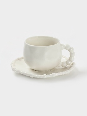 Чайная пара «Облако», 2 предмета: блюдце 18×1.5 см, кружка 12.5×10×7 см, керамика, белая  (артикул 10939207)  большой выбор товаров оптом и в розницу по низким ценам с доставкой