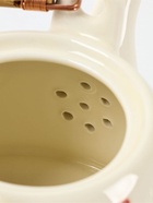 Набор чайный «Цветы», на 4 персоны, чайник 20×14.5×12 см, 4 стакана 8.5×7 см, керамика, молочный - Фото 4