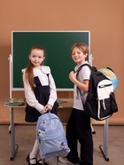 Рюкзак для подростка, повседневный, с пеналом, мягкий, 31×14×44 см, чёрный - Фото 3