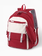 Рюкзак школьный, с пеналом, 2 отделения, 3 кармана, 31×14×44 см, бордовый - Фото 1