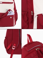 Рюкзак школьный, с пеналом, 2 отделения, 3 кармана, 31×14×44 см, бордовый - Фото 10