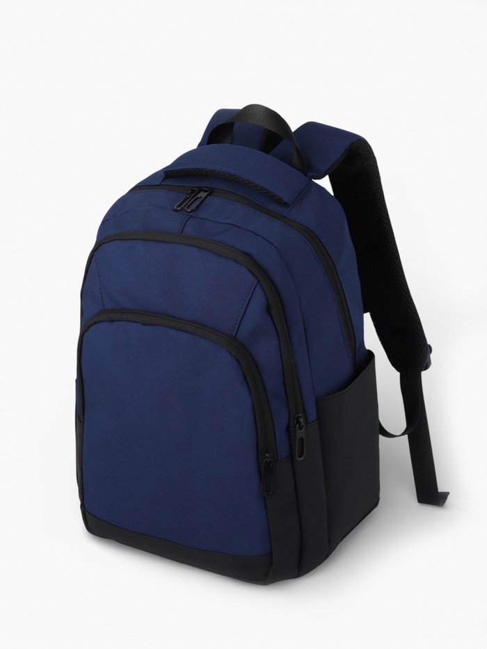 Рюкзак, 2 отделения, 3 кармана, водонепроницаемое дно, 27×14×38.5 см, синий - Фото 1