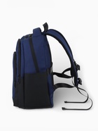 Рюкзак, 2 отделения, 3 кармана, водонепроницаемое дно, 27×14×38.5 см, синий - Фото 6