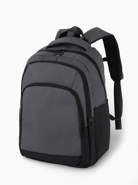Рюкзак, 2 отделения, 3 кармана, водонепроницаемое дно, 27×14×38.5 см, серый