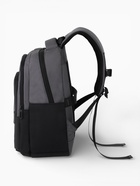 Рюкзак, 2 отделения, 3 кармана, водонепроницаемое дно, 27×14×38.5 см, серый - Фото 6