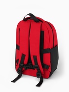 Рюкзак, 2 отделения, 3 кармана, водонепроницаемое дно, 27×14×38.5 см, красный - Фото 3