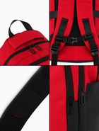 Рюкзак, 2 отделения, 3 кармана, водонепроницаемое дно, 27×14×38.5 см, красный - Фото 10