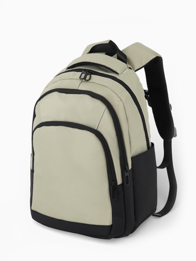 Рюкзак, 2 отделения, 3 кармана, водонепроницаемое дно, 27×14×38.5 см, светло-зелёный