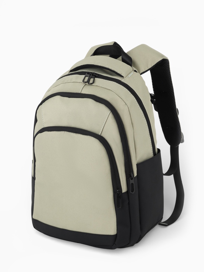 Рюкзак, 2 отделения, 3 кармана, водонепроницаемое дно, 27×14×38.5 см, светло-зелёный - Фото 1