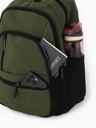 Рюкзак, 2 отделения, 5 карманов, водонепроницаемое дно, 26×14×39 см, зелёный - Фото 9