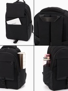 Рюкзак школьный, 2 отделения, 4 кармана, водонепроницаемое дно, 27×13×38.5 см, чёрный - Фото 10