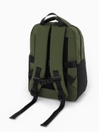 Рюкзак, 2 отделения, 4 кармана, водонепроницаемое дно, 27×13×38.5 см, зелёный - Фото 3