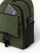Рюкзак, 2 отделения, 4 кармана, водонепроницаемое дно, 27×13×38.5 см, зелёный - Фото 9
