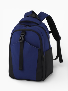 Рюкзак, 2 отделения, 3 кармана, водонепроницаемое дно, 27×13×38.5 см, синий