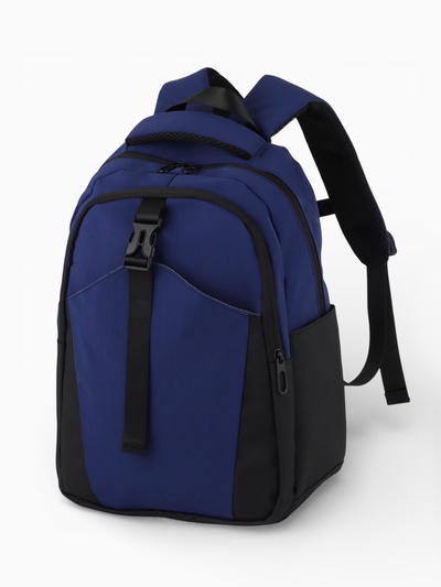 Рюкзак, 2 отделения, 3 кармана, водонепроницаемое дно, 27×13×38.5 см, синий