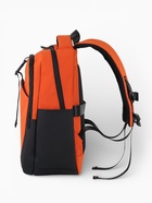 Рюкзак, 2 отделения, 3 кармана, водонепроницаемое дно, 27×13×38.5 см, оранжевый - Фото 6