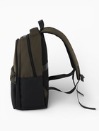 Рюкзак, 2 отделения, 3 кармана, водонепроницаемое дно, 27×14×39 см, зелёный - Фото 6