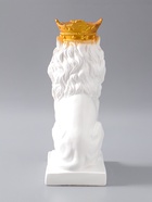 УЦЕНКА Копилка для денег «Лев с короной», белый с золотом, 19×14×35 см - Фото 4