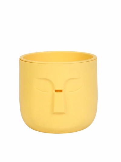 УЦЕНКА Кашпо со вставкой 0.65 л d=11.5 см h=10.5 см «СТИВ», цвет банановый