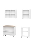 Кухонный гарнитур 1600 КГ6, Белый/Столешница Дуб сонома  (артикул 10976466)  большой выбор товаров оптом и в розницу по низким ценам с доставкой