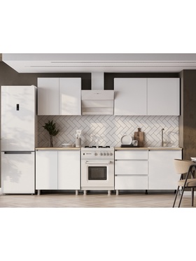 Кухонный гарнитур 2000 Денвер, Белый/Столешница Дуб сонома