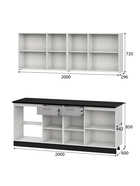 Кухонный гарнитур «Адель», 2000 мм, цвет белый/нео/мраморный берег - Фото 4