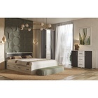 УЦЕНКА Кровать с ящиками с/м 1600×2000 Фиеста, 1635×2037×800, Графит/Дуб крафт белый - Фото 4