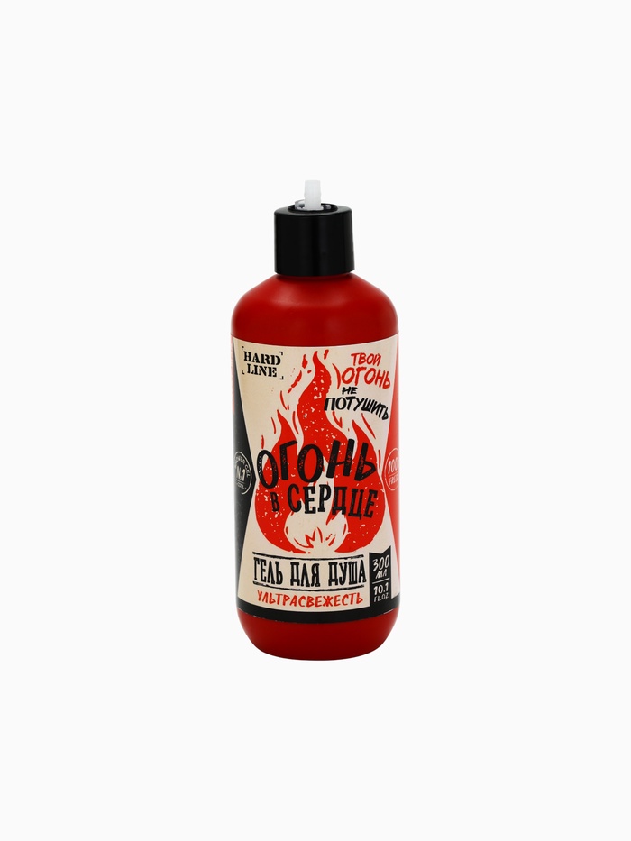УЦЕНКА Гель для душа «Огонь в сердце», 300 мл, аромат мужской парфюм - Фото 1