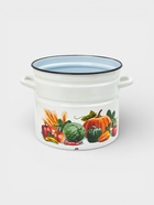 УЦЕНКА Кастрюля эмалированная цилиндрическая, 10 л, без крышки, деколь МИКС, белая - Фото 1