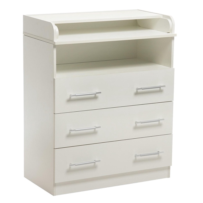 УЦЕНКА Комод КП- 3 пеленальный, 3 ящика 1000х800х440(730), Белый - Фото 1