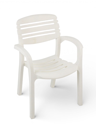 Кресло садовое «Атлант», 58.5×56×83 см, пластиковое, белое