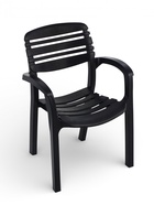 Кресло садовое «Атлант», 58.5×56×83 см, пластиковое, цвет графитовый - Фото 1