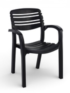 Кресло садовое «Атлант», 58.5×56×83 см, пластиковое, цвет графитовый - Фото 2