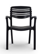 Кресло садовое «Атлант», 58.5×56×83 см, пластиковое, цвет графитовый - Фото 3