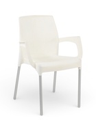 Кресло садовое «Прованс», 58.5×54×82 см, пластиковое, белое  (артикул 10987531)  большой выбор товаров оптом и в розницу по низким ценам с доставкой