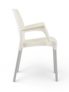 Кресло садовое «Прованс», 58.5×54×82 см, пластиковое, белое  (артикул 10987531)  большой выбор товаров оптом и в розницу по низким ценам с доставкой
