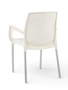 Кресло садовое «Прованс», 58.5×54×82 см, пластиковое, белое  (артикул 10987531)  большой выбор товаров оптом и в розницу по низким ценам с доставкой