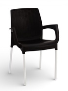 Кресло садовое «Прованс», 58.5×54×82 см, пластиковое, цвет мокко  (артикул 10987532)  большой выбор товаров оптом и в розницу по низким ценам с доставкой