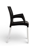 Кресло садовое «Прованс», 58.5×54×82 см, пластиковое, цвет мокко  (артикул 10987532)  большой выбор товаров оптом и в розницу по низким ценам с доставкой