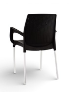 Кресло садовое «Прованс», 58.5×54×82 см, пластиковое, цвет мокко  (артикул 10987532)  большой выбор товаров оптом и в розницу по низким ценам с доставкой