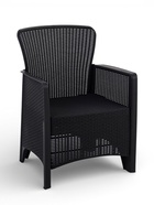 Кресло садовое «Ротанг лайт», 62×58.5×85 см, пластиковое, цвет графитовый - Фото 2