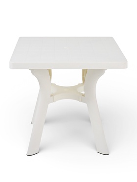 Садовый стол «Атлант», 80×80×76.5 см, квадратный, пластиковый, белый