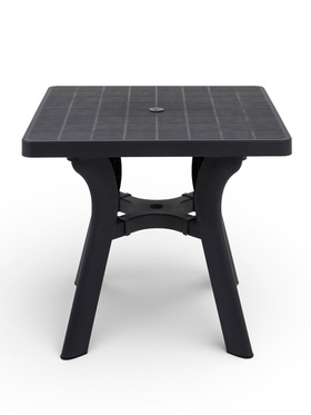 Садовый стол «Атлант», 80×80×76.5 см, квадратный, пластиковый, цвет графитовый