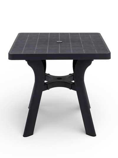 Стол садовый «Атлант», 80×80×76.5 см, квадратный, пластиковый, цвет графитовый