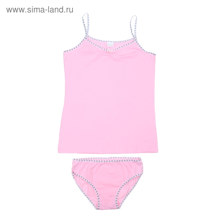 Комплект для девочки (майка+трусы), рост 152-158 см (80), цвет светло-розовый CAJ 3224 - Фото 1
