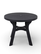 Садовый стол «Атлант», 80×80×76.5 см, круглый, пластиковый, цвет графитовый - Фото 1