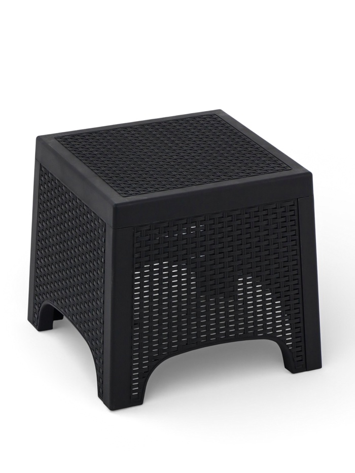 Садовый стол «Ротанг лайт», 43.5×43.5×39.5 см, пластиковый, цвет графит - Фото 1