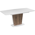 Стол стеклянный Оливер МДФ/металл, белый/лиственница 90x160x75 см 10510767