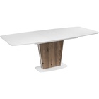 Стол стеклянный Оливер МДФ/металл, белый/лиственница 90x160x75 см 10510767