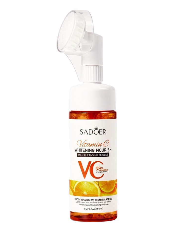 Пенка для умывания с щеточкой с витамином С, 120 мл - Фото 1